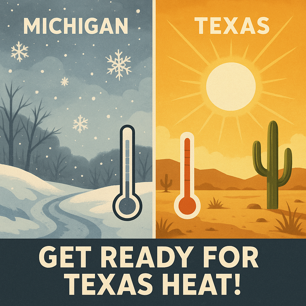 Michigan to Texas