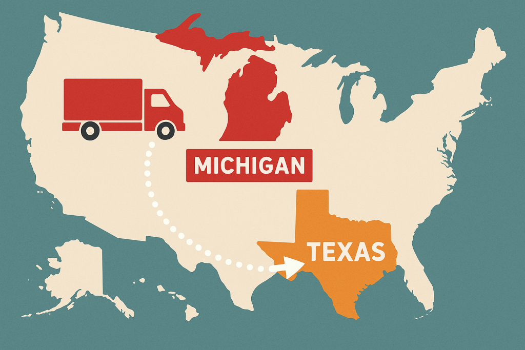 Michigan to Texas